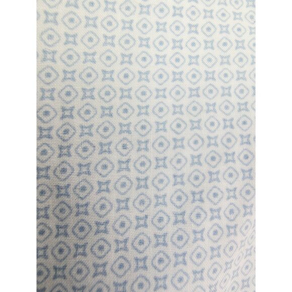 Uniqlo Size Medium Mens White Teal Blue Pattern Long Sleeve Cotton Pocket Shirt - Picture 2 of 10